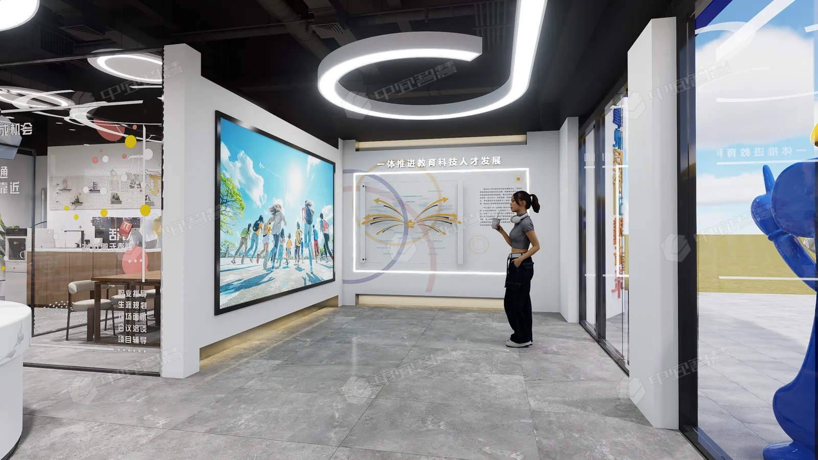 人社局大学生就业创业服务中心 · 展陈与空间设计 · 项目图片3